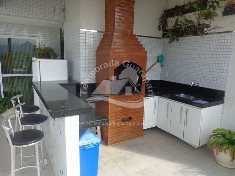 Cobertura C/piscina e churrasqueira p/ 15 pessoas, 3 Suítes