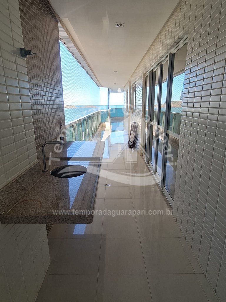 Apartamento Frente Mar, 3 Qtos sendo 1 suíte, C/2 GAR