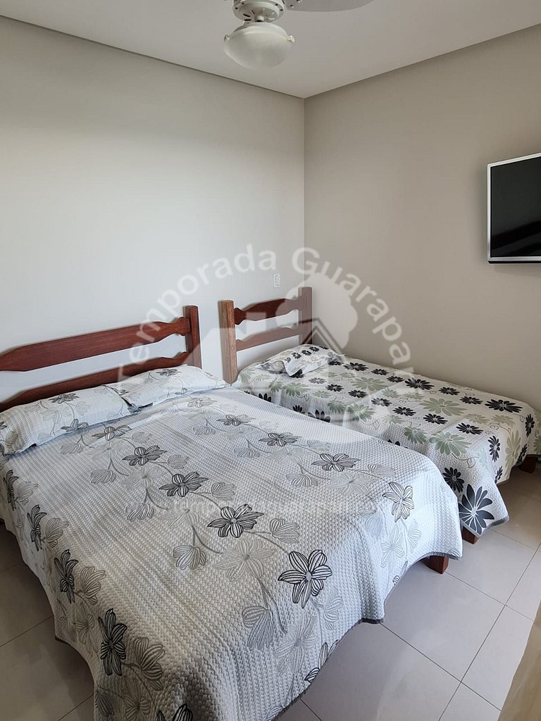 Apartamento Frente Mar, 3 Qtos sendo 1 suíte, C/2 GAR